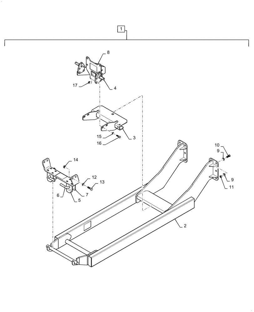 Схема запчастей Case IH BHA102 - (39.101.080) - VAR - 439142006 - SUBFRAME MOUNTING PARTS (39) - FRAMES AND BALLASTING
