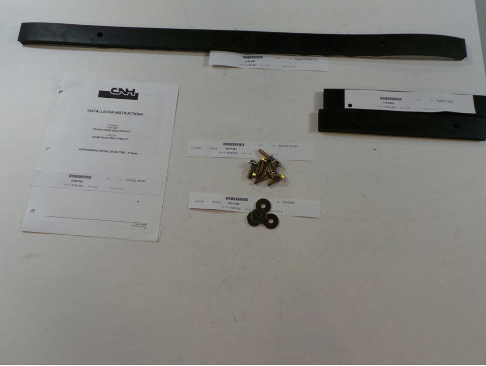 Схема запчастей Case IH P70 - (09-04[01]) - KIT 4.5L FRONT HOOD ISOL (09) - CHASSIS/ATTACHMENTS
