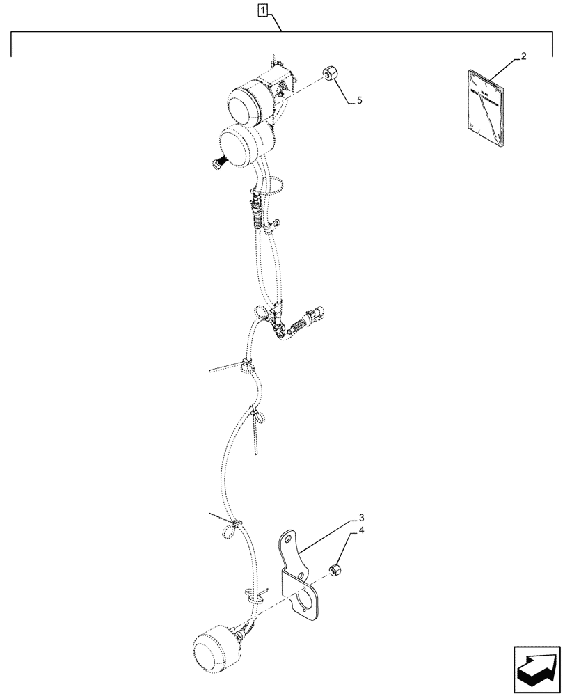 Схема запчастей Case IH FARMALL 120U - (88.100.055[03]) - DIA KIT, REVERSE ALARM, BRACKET (88) - ACCESSORIES