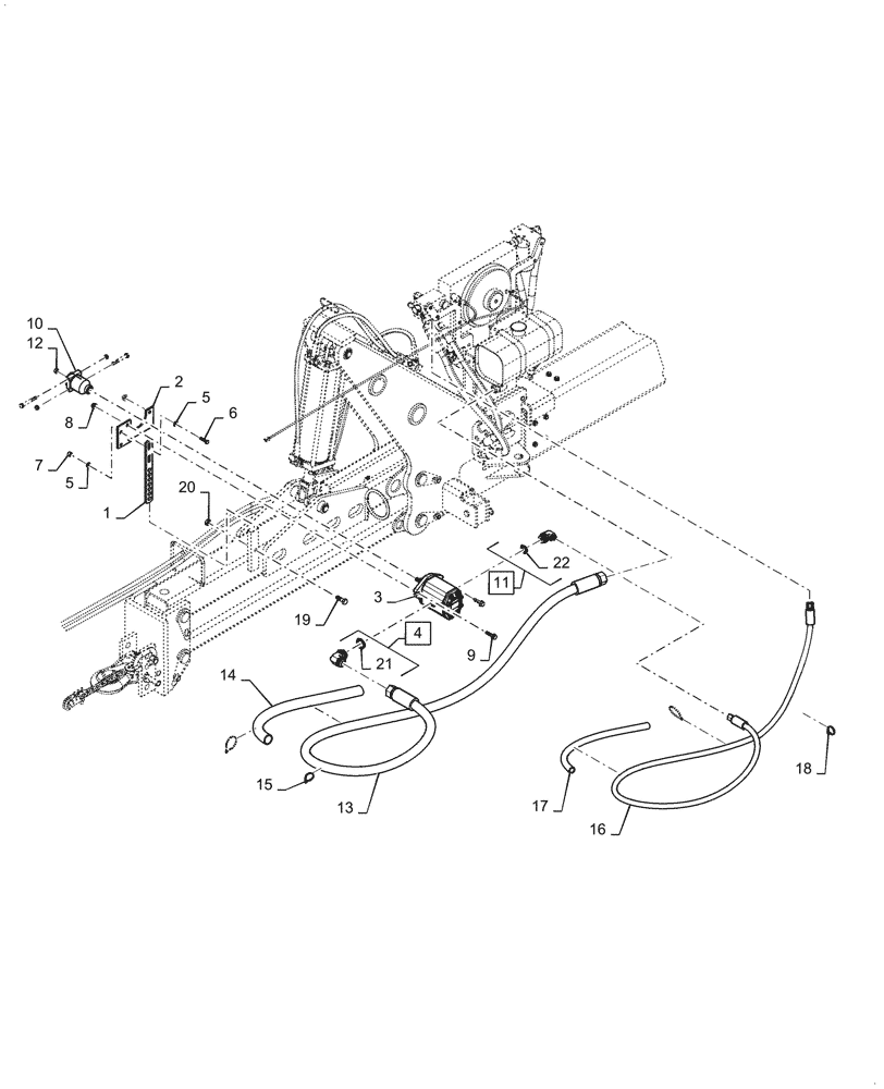Схема запчастей Case IH 1255 - (35.105.AA[03]) - PTO PUMP 14 GPM FOR DRAW BAR HITCH (35) - HYDRAULIC SYSTEMS