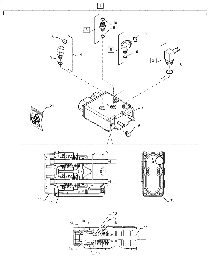 Схема запчастей Case IH 5088 - (33.202.BN[02]) - BRAKE VALVE (33) - BRAKES & CONTROLS