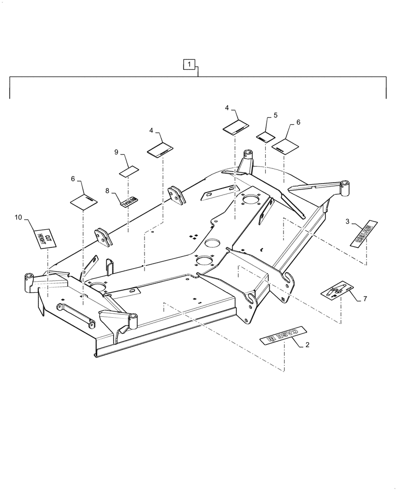 Схема запчастей Case IH MW166S - (90.108.AB[06]) - DECALS, 66" (ASN YDWWL5001) (90) - PLATFORM, CAB, BODYWORK AND DECALS