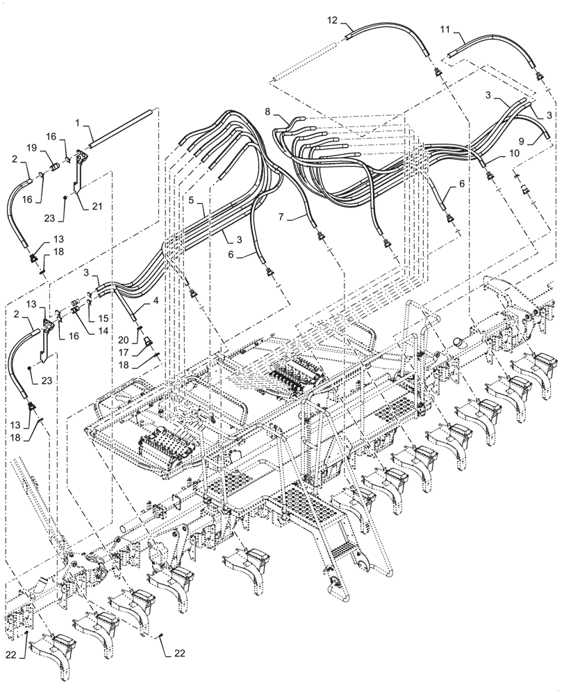 Схема запчастей Case IH 2150 - (79.105.AD[10]) - BULK FILL DELIVERY 12 ROW 30" SPACING (79) - PLANTING