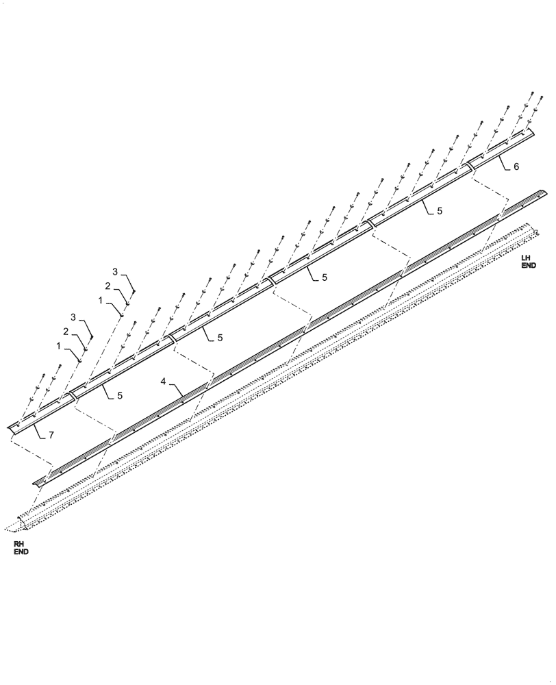 Схема запчастей Case IH DH253 - (58.130.AD[03]) - DRAPER SEAL ASSY, ASN YGZB13001 (58) - ATTACHMENTS/HEADERS