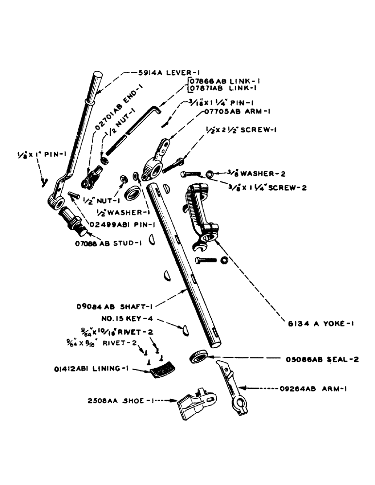 Схема запчастей Case IH S-SERIES - (046) - CLUTCH THROWOUT PARTS, ENGINE HAND CLUTCH THROWOUT PARTS, S, SC, SO (06) - POWER TRAIN