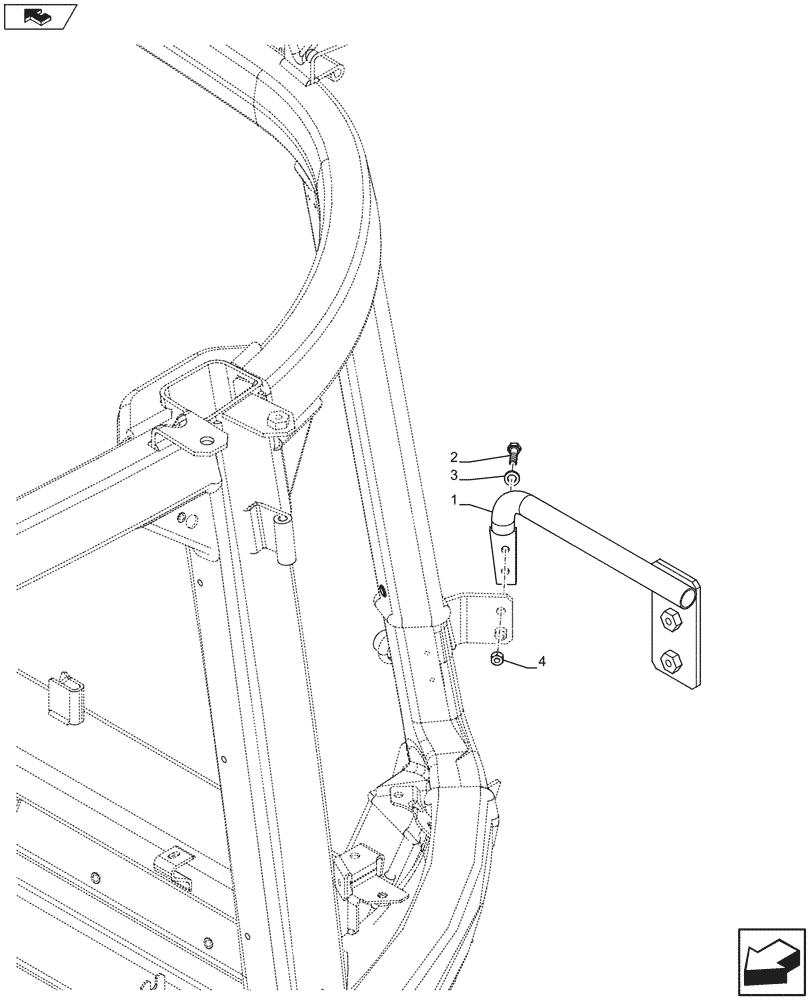 Схема запчастей Case IH FARMALL 105U - (88.100.AC[06]) - VAR - 331960 - LICENSE PLATE LAMP & SUPPORT, ISO (88) - ACCESSORIES