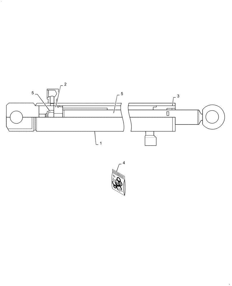 Схема запчастей Case IH LX156 - (08-14) - HYDRAULIC LIFT CYLINDER - MSL (2006 - ) (08) - HYDRAULICS