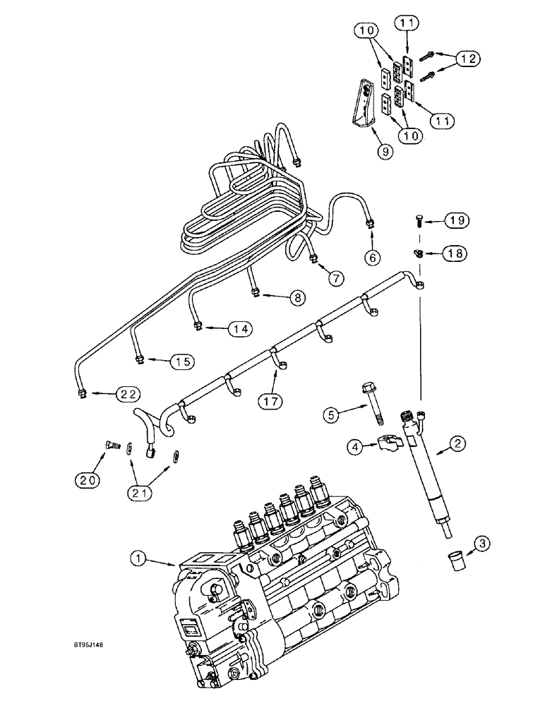 Схема запчастей Case IH 1666 - (3-02) - FUEL INJECTION SYSTEM, 6T-830 ENGINE (02) - FUEL SYSTEM