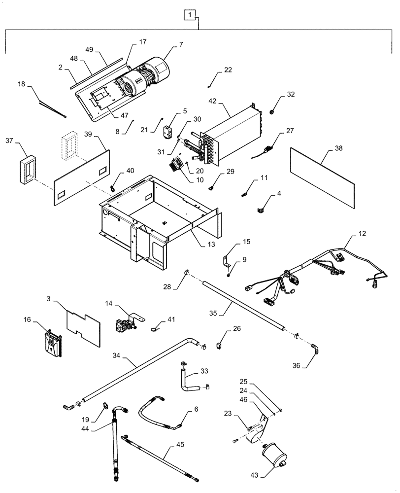 Схема запчастей Case IH 5088 - (50.100.AP[02]) - AIR CONDITIONING WITH ATC (50) - CAB CLIMATE CONTROL