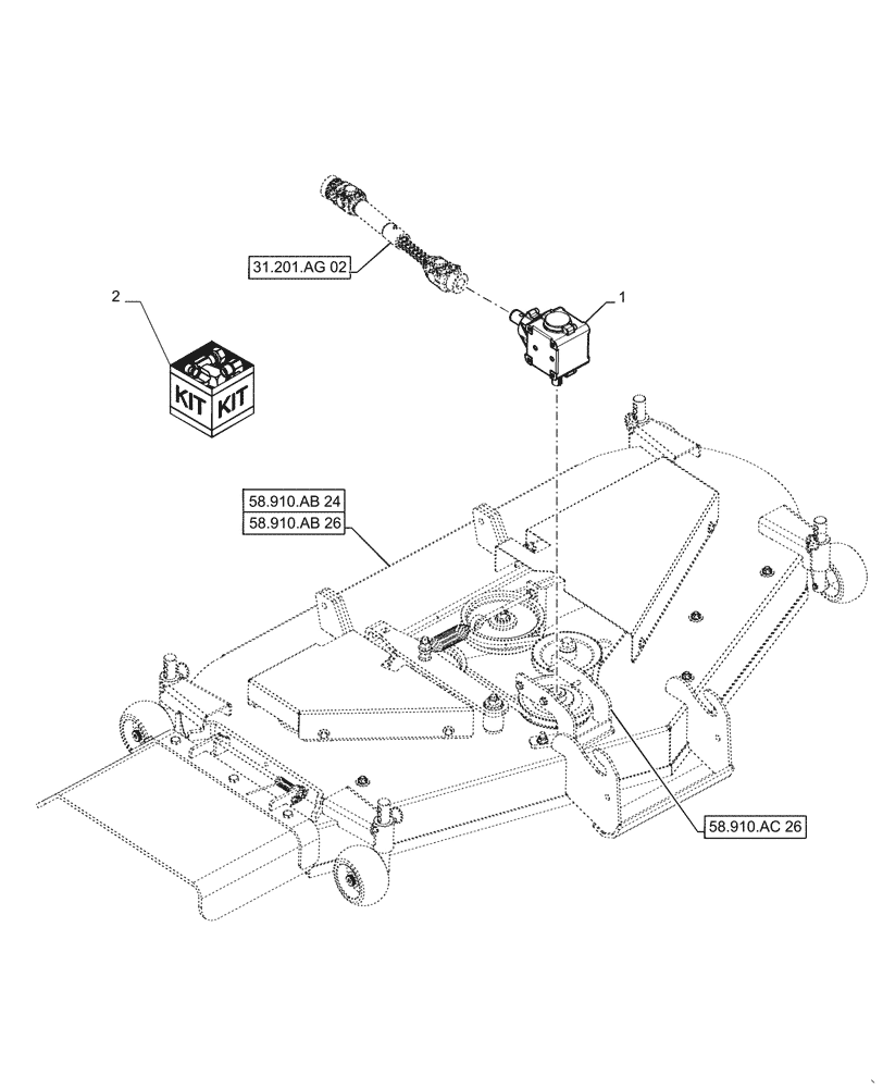 Схема запчастей Case IH MW160S - (31.220.AG[10]) - VAR - 717966166, 717966236 - PTO GEARBOX (31) - IMPLEMENT POWER TAKE OFF