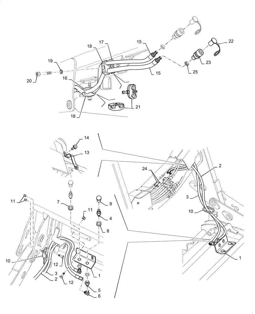 Схема запчастей Case IH L780 PRO - (35.734.AA[11]) - LIVE 3RD HYDRAULICS (35) - HYDRAULIC SYSTEMS