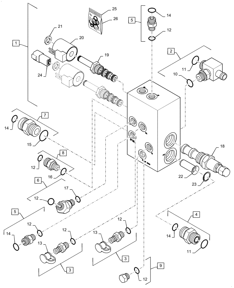 Схема запчастей Case IH 6088 - (35.359.AC) - SEPARATOR / UNLOADING / REGULATOR VALVE (35) - HYDRAULIC SYSTEMS