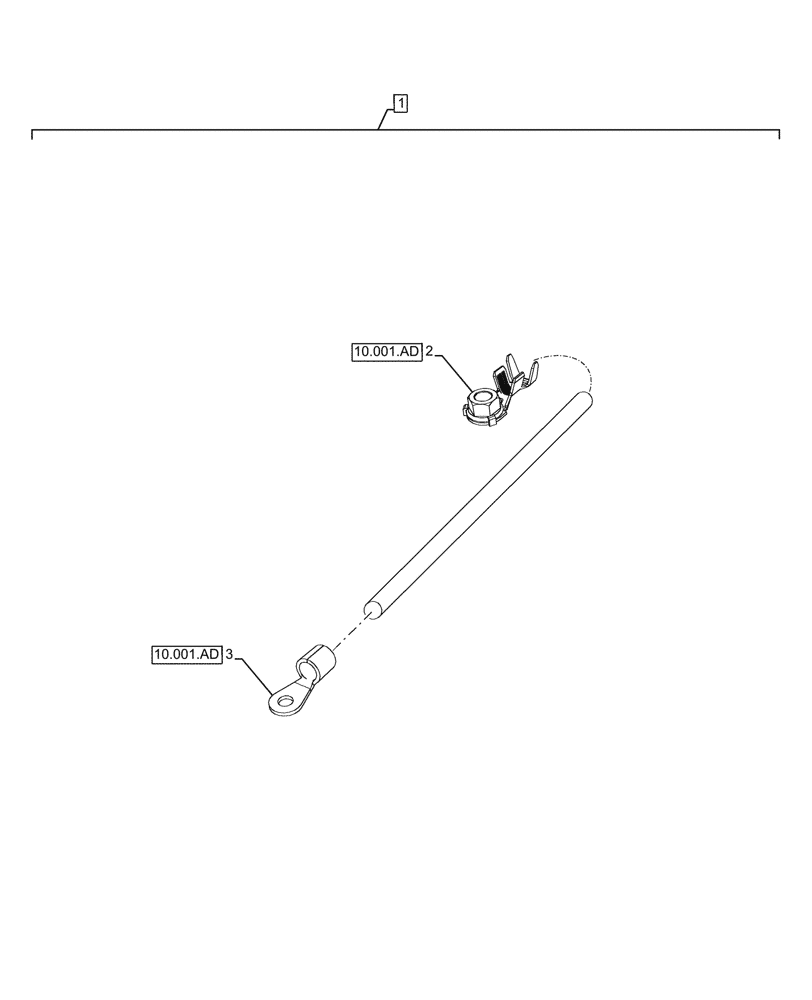 Схема запчастей Case IH FARMALL 120A - (55.202.AX[04]) - VAR - 391265 - GROUND CABLE, GRID HEATER (55) - ELECTRICAL SYSTEMS