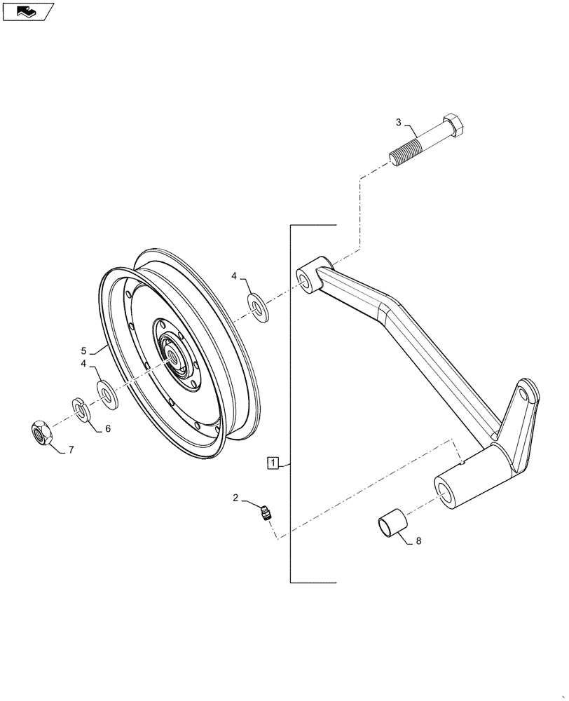 Схема запчастей Case IH 7088 - (74.136.AC[02]) - FAN DRIVE IDLER (74) - CLEANING