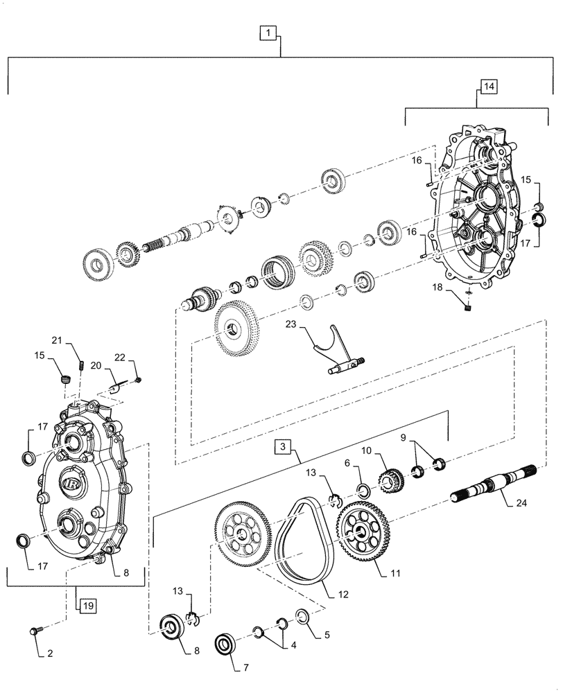 Схема запчастей Case IH SCOUT XL - (21.100.02[07]) - TRANSMISSION (AFTER MAY 17 2013) (21) - TRANSMISSION