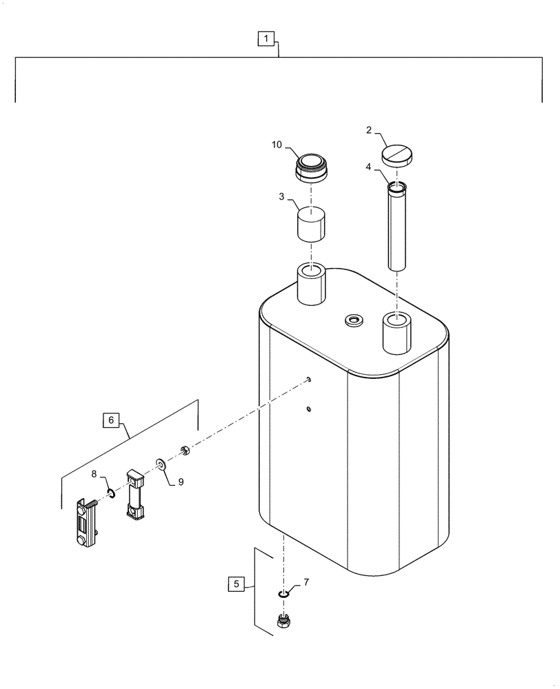 Схема запчастей Case IH 7088 - (35.300.AQ[02]) - HYDRAULIC OIL RESERVOIR (35) - HYDRAULIC SYSTEMS