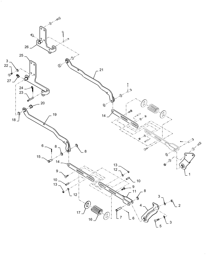 Схема запчастей Case IH MW172S - (58.910.AA[16]) - VAR - 717966146, 717966156 - MOWER DECK MOUNTING PARTS, CVT 72" CL 3 (58) - ATTACHMENTS/HEADERS