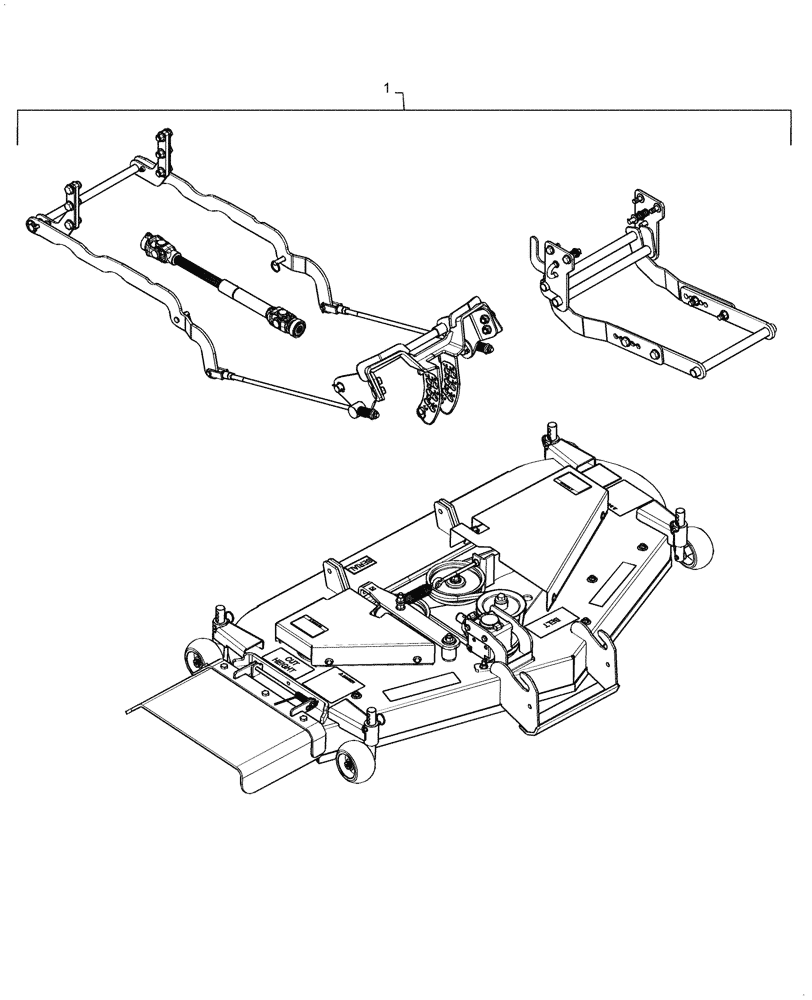 Схема запчастей Case IH MW160S - (58.910.AB[23]) - VAR - 717966236 - MOWER DECK ASSY, CL 1 (WHOLEGOODS) (58) - ATTACHMENTS/HEADERS