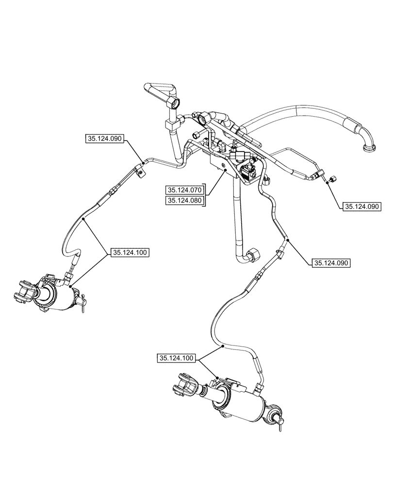 Схема запчастей Case IH OPTUM 300 CVT - (35.000.00[03]) - SECTION INDEX - HYDRAULIC SYSTEMS (35) - HYDRAULIC SYSTEMS