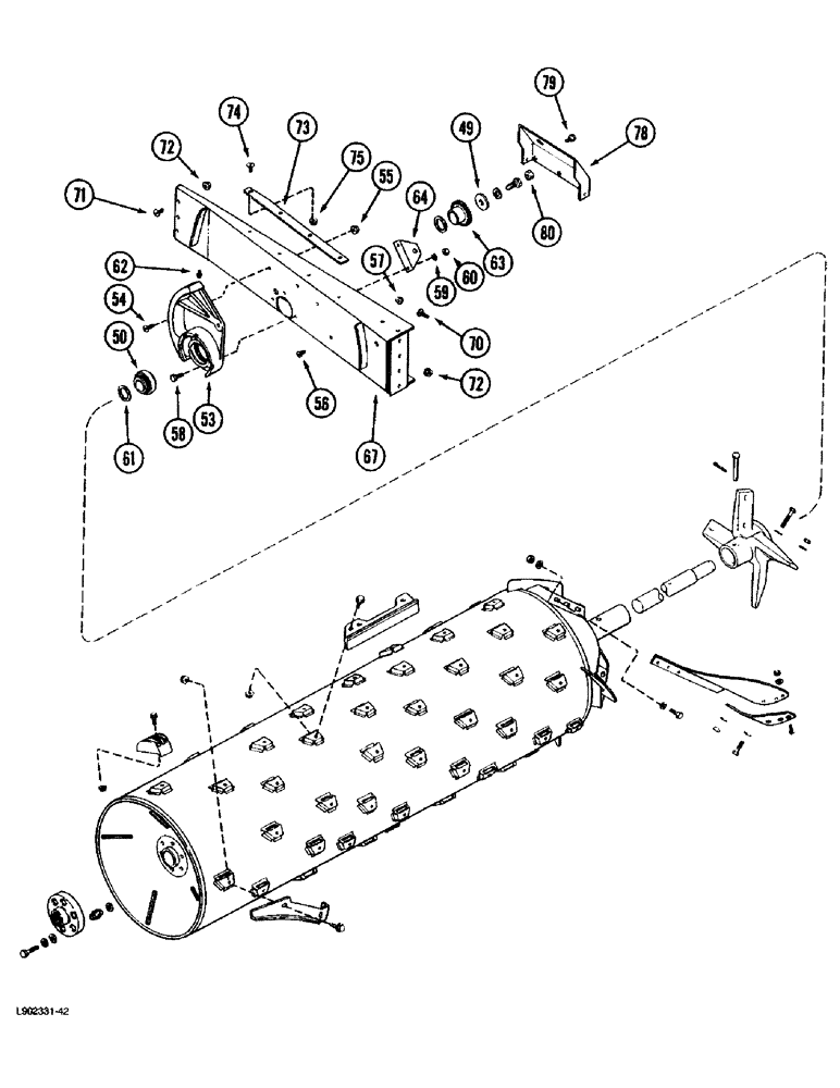 Схема запчастей Case IH 1670 - (9B-16) - ROTOR, SPECIALTY CROP, (CONT) (14) - ROTOR, CONCANVES & SIEVE