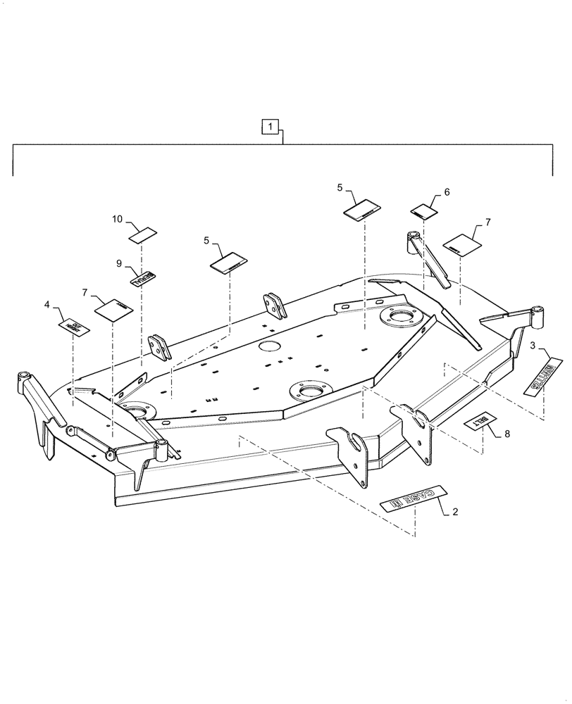 Схема запчастей Case IH MW172S - (90.108.AB[13]) - DECALS, 72" CVT (90) - PLATFORM, CAB, BODYWORK AND DECALS