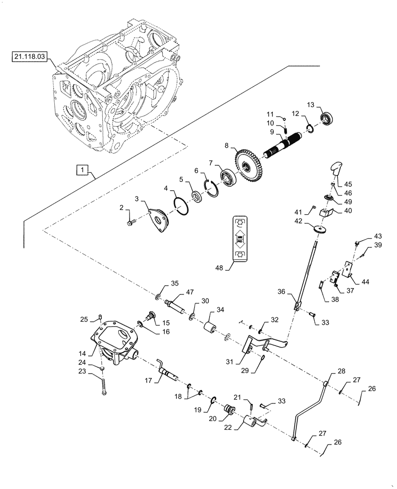 Схема запчастей Case IH FARMALL 40C - (88.100.23) - DIA KIT, PTO GEAR HOUSING, MIDMOUNT (88) - ACCESSORIES