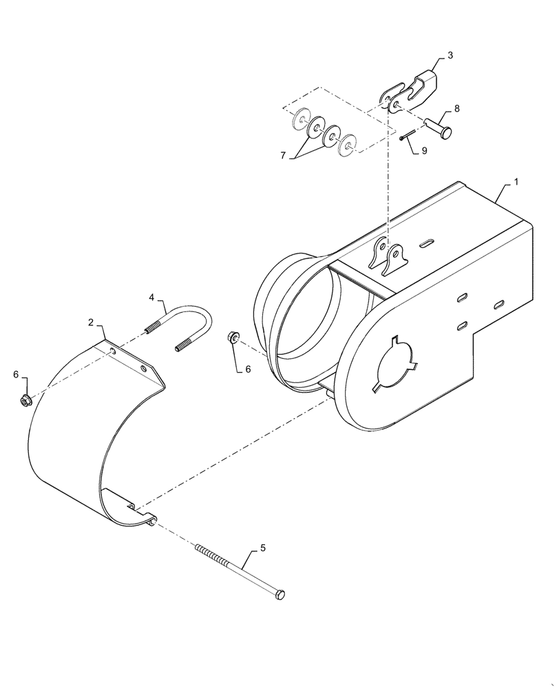 Схема запчастей Case IH 5088 - (74.140.AK[03]) - TAILINGS ELEVATOR BOOT (74) - CLEANING