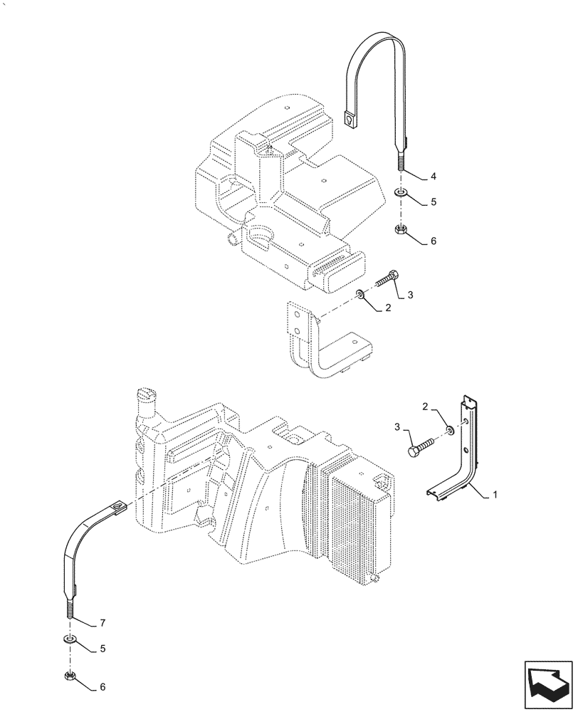 Схема запчастей Case IH PUMA1804 - (10.216.AI[04]) - SUPPORT, MAIN FUEL TANK (10) - ENGINE