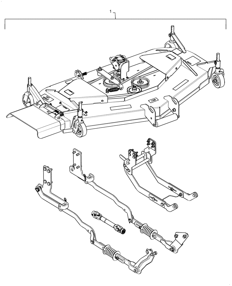 Схема запчастей Case IH MW172S - (58.910.AB[31]) - VAR - 717966156 - MOWER DECK ASSY, CL 3, CVT, T3/T4B (WHOLEGOODS) (58) - ATTACHMENTS/HEADERS