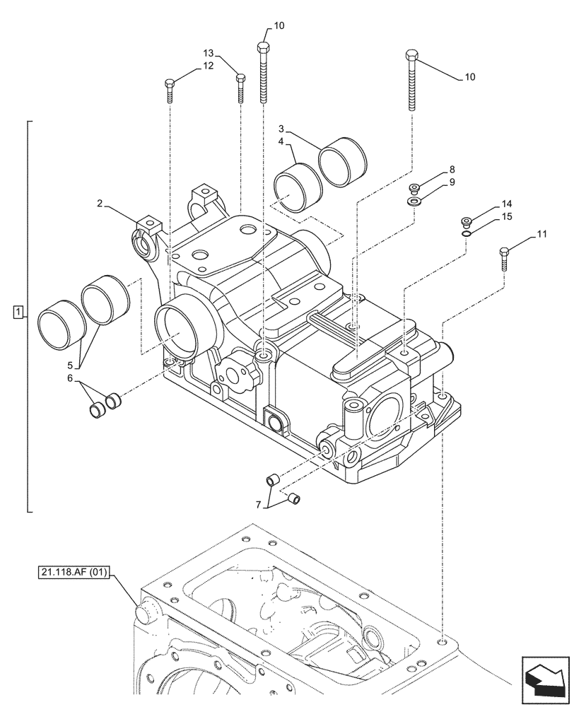 Схема запчастей Case IH FARMALL 75C - (37.110.AC[02]) - VAR - 743595, 743596 - HYDRAULIC LIFT, HOUSING (W/ LIFT-O-MATIC) (37) - HITCHES, DRAWBARS & IMPLEMENT COUPLINGS