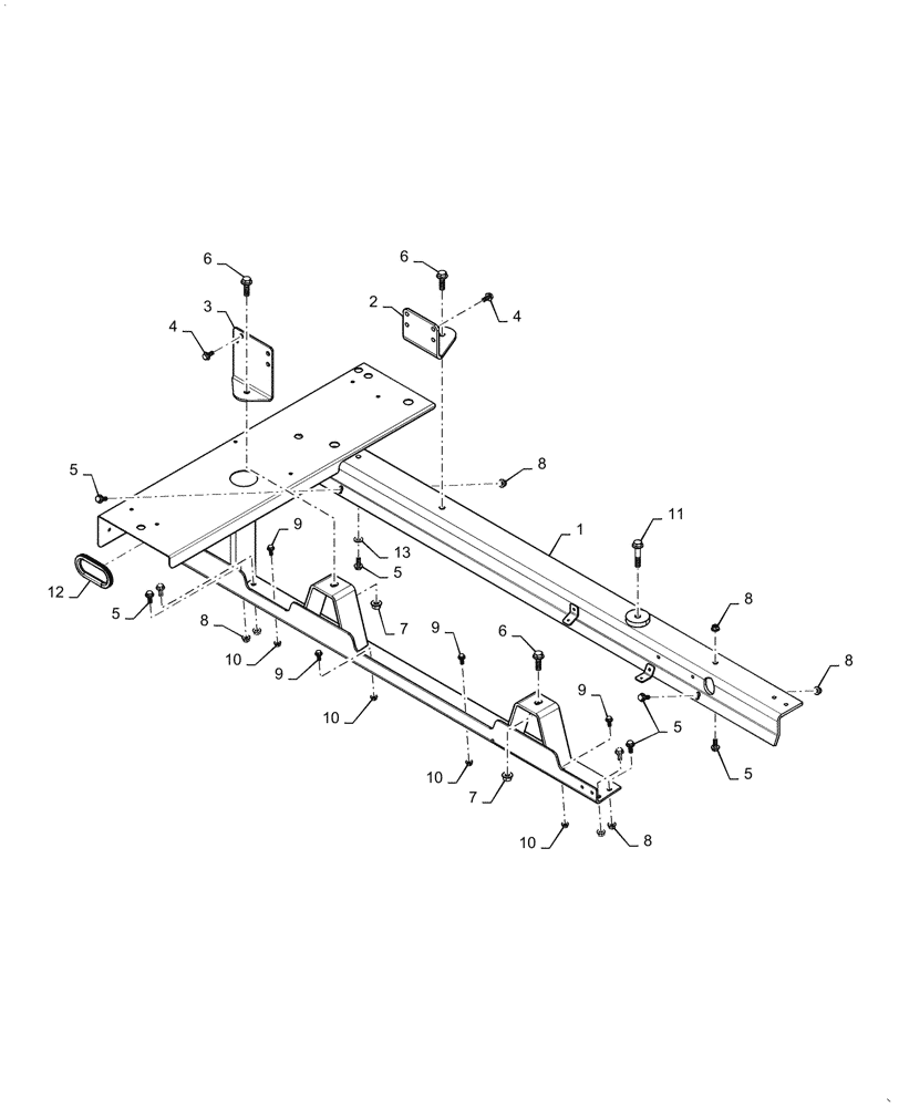 Схема запчастей Case IH 7088 - (10.001.AK) - ENGINE MOUNT (10) - ENGINE