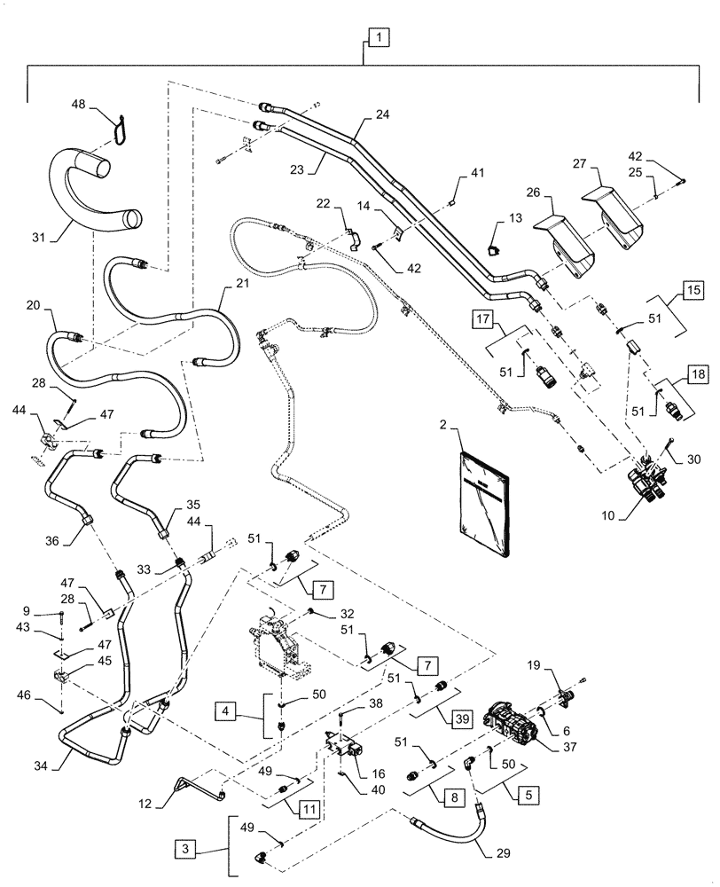 Схема запчастей Case IH SV300 - (88.035.04) - DIA KIT, HIGH FLOW AUX - LG VERT (SV300,TV380) (88) - ACCESSORIES