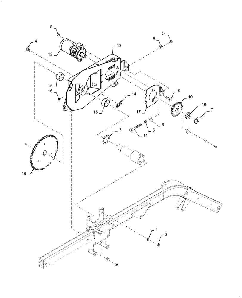 Схема запчастей Case IH DH303 - (58.105.AE[01]) - LH, REEL DRIVE, ASSY (58) - ATTACHMENTS/HEADERS