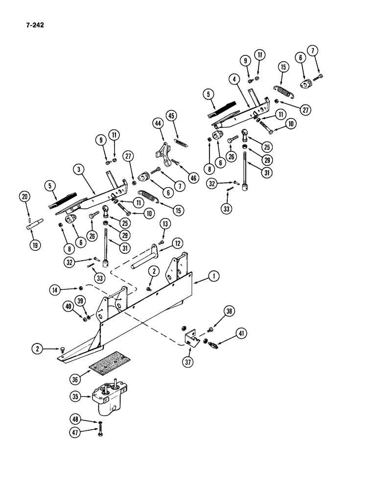 Схема запчастей Case IH 2094 - (7-242) - BRAKE PEDALS AND VALVE (07) - BRAKES