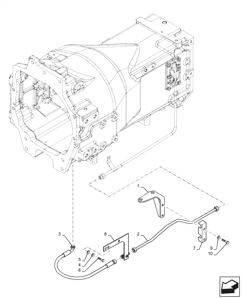 Схема запчастей Case IH PUMA1804 - (25.102.AT[01]) - FRONT AXLE, DIFFERENTIAL LOCK, LINE (25) - FRONT AXLE SYSTEM
