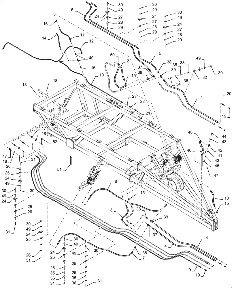 Схема запчастей Case IH 4765 - (35.748.AC[16]) - METERING HYDRAULICS 580 BUSHEL DOUBLE SHOOT TOW BETWEEN (35) - HYDRAULIC SYSTEMS