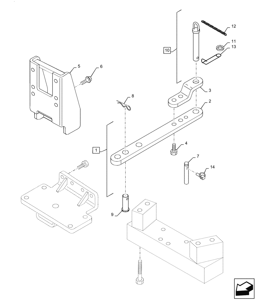 Схема запчастей Case IH PUMA1654 - (37.100.AA[02]) - DRAWBAR (37) - HITCHES, DRAWBARS & IMPLEMENT COUPLINGS