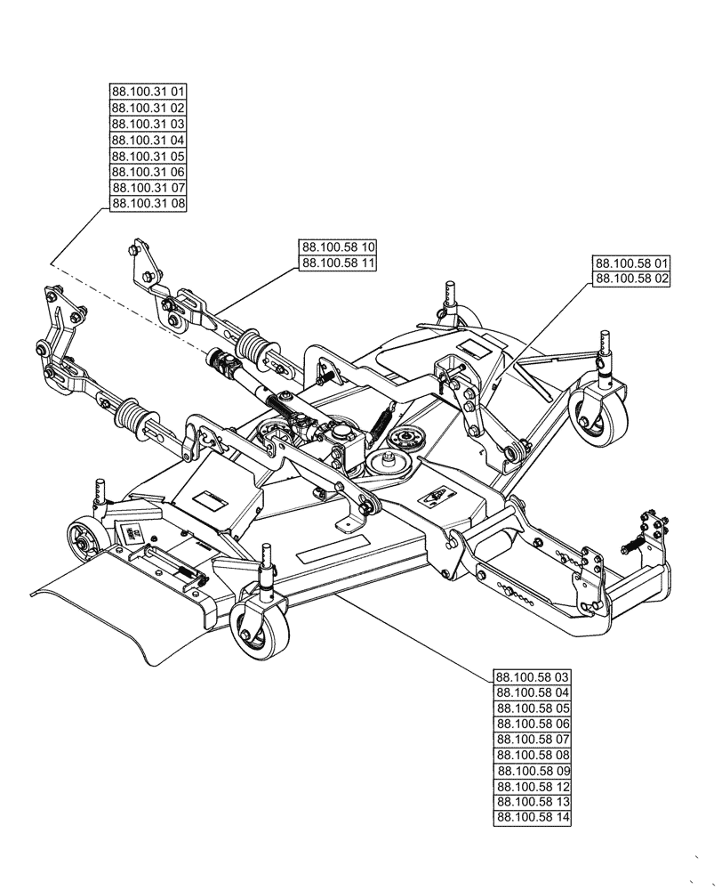 Схема запчастей Case IH MW166S - (88.000.00) - SECTION INDEX - ACCESSORIES (88) - ACCESSORIES