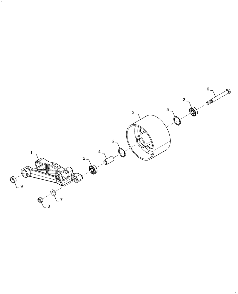 Схема запчастей Case IH 7088 - (14.100.AB[01]) - SEPARATOR IDLER PULLEY ARM (14) - MAIN GEARBOX & DRIVE