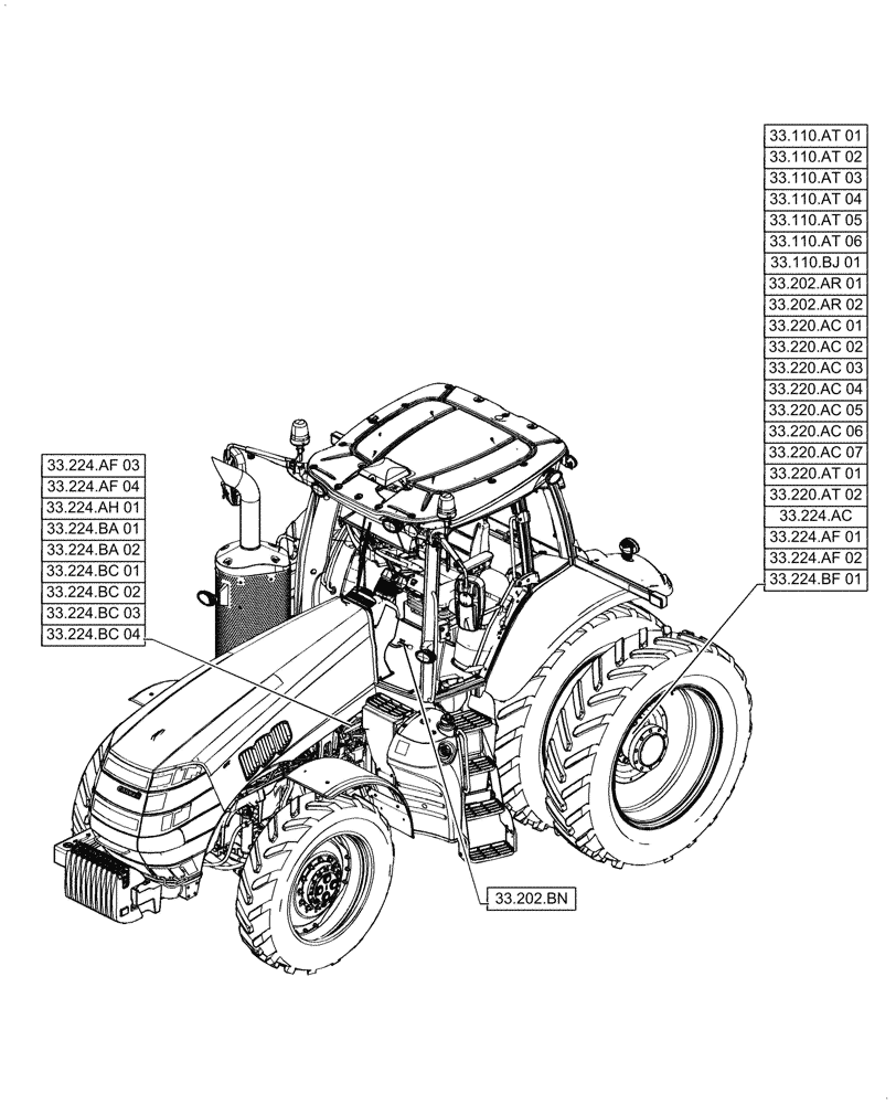 Схема запчастей Case IH MAGNUM 250 - (33.000.00) - SECTION INDEX - BRAKES & CONTROLS (33) - BRAKES & CONTROLS