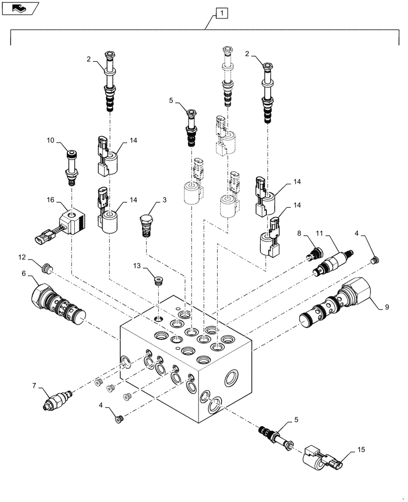 Схема запчастей Case IH 4765 - (35.204.BE[01]) - DELUXE AUGER VALVE CONTROL (35) - HYDRAULIC SYSTEMS