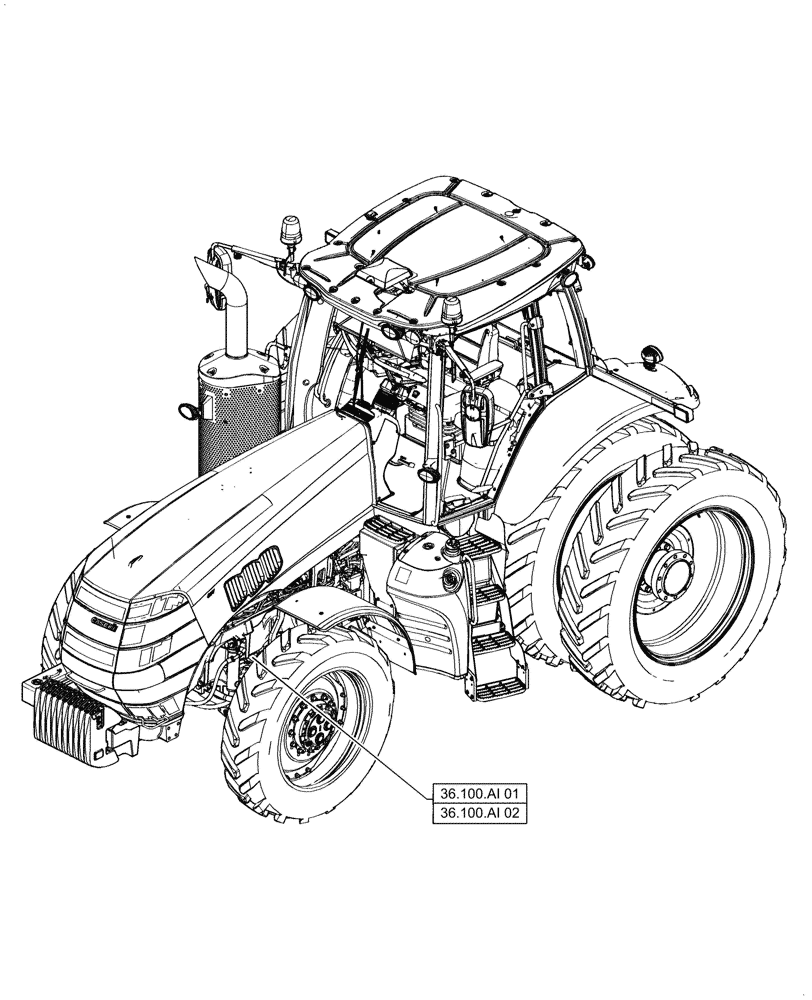 Схема запчастей Case IH MAGNUM 380 - (36.000.00) - SECTION INDEX - PNEUMATIC SYSTEMS (36) - PNEUMATIC SYSTEM