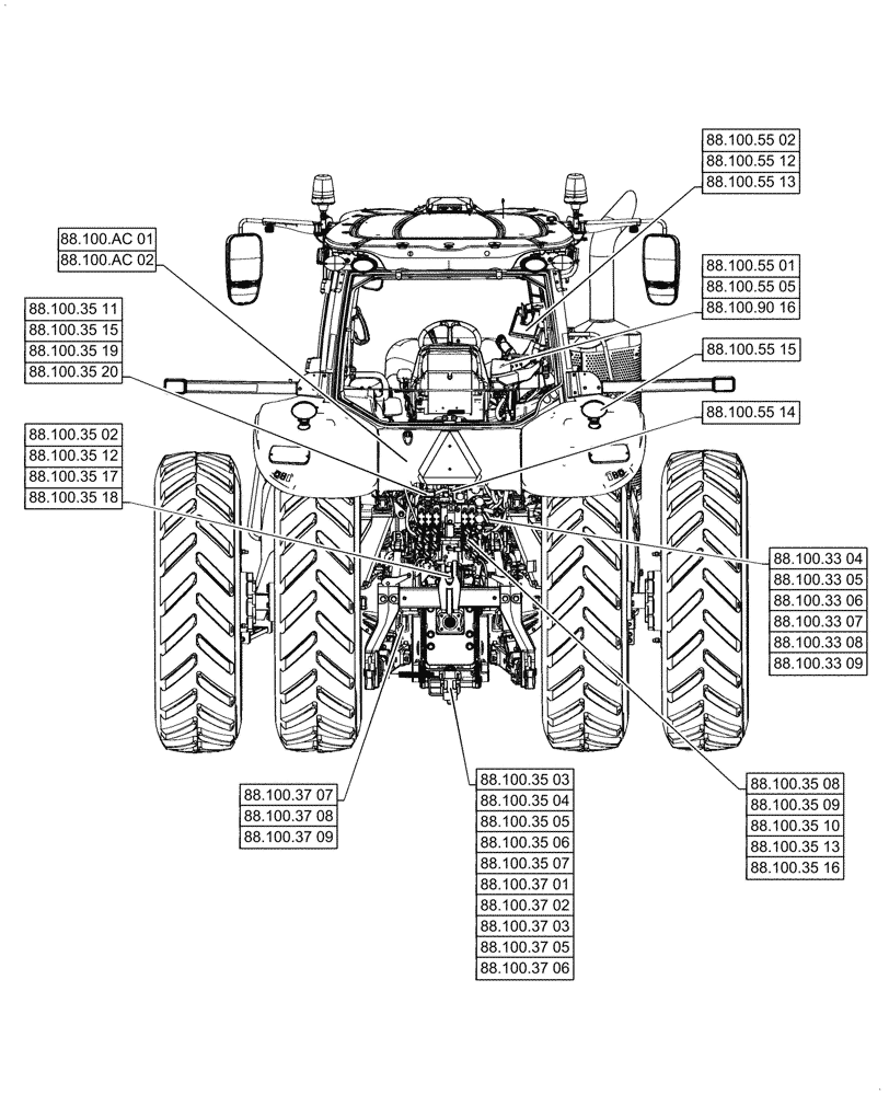 Схема запчастей Case IH MAGNUM 250 - (88.000.00[02]) - SECTION INDEX - ACCESSORIES (88) - ACCESSORIES