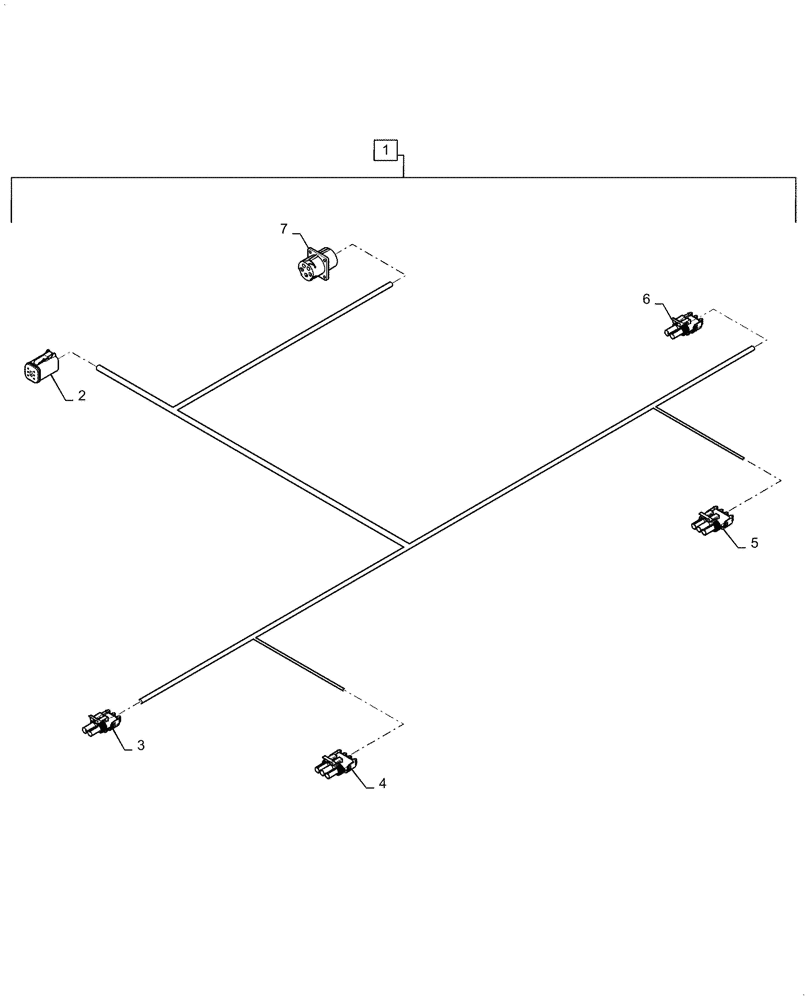Схема запчастей Case IH 3555 - (55.404.AC[03]) - TRANSPORTATION LIGHTING HARNESS (55) - ELECTRICAL SYSTEMS
