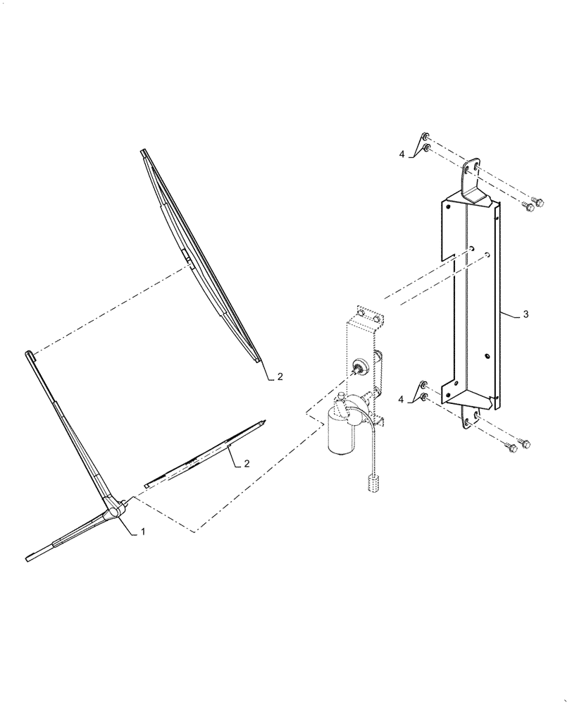 Схема запчастей Case IH PUMA1654 - (55.518.AW[03]) - FRONT WINDSHIELD WIPER (55) - ELECTRICAL SYSTEMS
