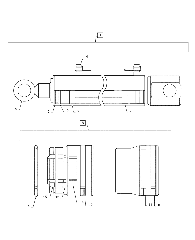 Схема запчастей Case IH L545 - (35.701.010) - BOOM LIFT CYLINDER (35) - HYDRAULIC SYSTEMS