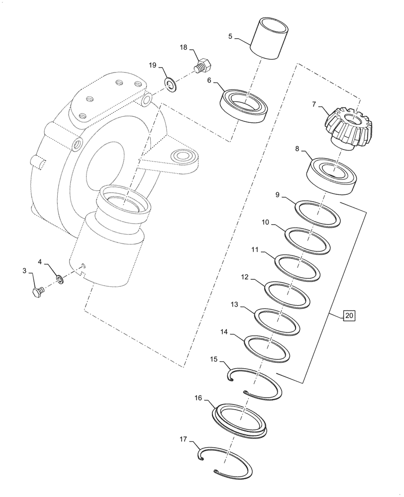 Схема запчастей Case IH FARMALL 45C - (25.108.AG) - STEERING KNUCKLE, FRONT AXLE (25) - FRONT AXLE SYSTEM