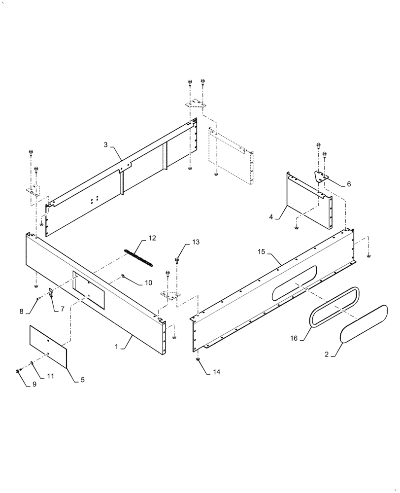 Схема запчастей Case IH AF4088 - (80.150.BG) - EXTENSION ASSY, GRAIN TANK, 170BU, 4088 (80) - CROP STORAGE/UNLOADING