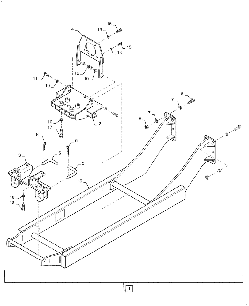 Схема запчастей Case IH BHA102 - (39.101.040) - VAR - 717751026 - SUBFRAME MOUNTING PARTS (39) - FRAMES AND BALLASTING