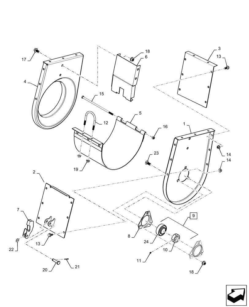 Схема запчастей Case IH AF4088 - (80.101.CA[02]) - BOOT, CLEAN GRAIN ELEVATOR, EXTENDED WEAR (80) - CROP STORAGE/UNLOADING
